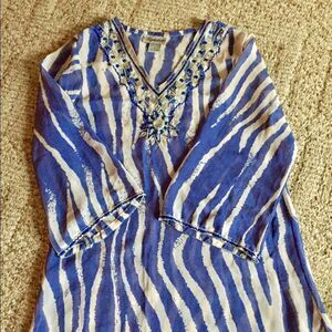 Beautiful swimsuit cover or sheer blouse